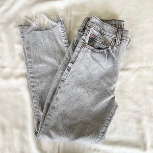 Gray Washed Denim Jeans Size 24